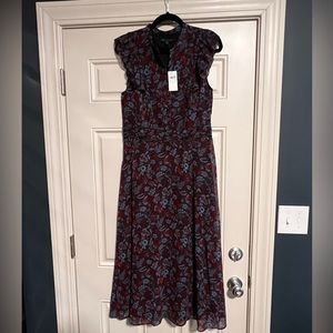 Flutter sleeve banana republic dress